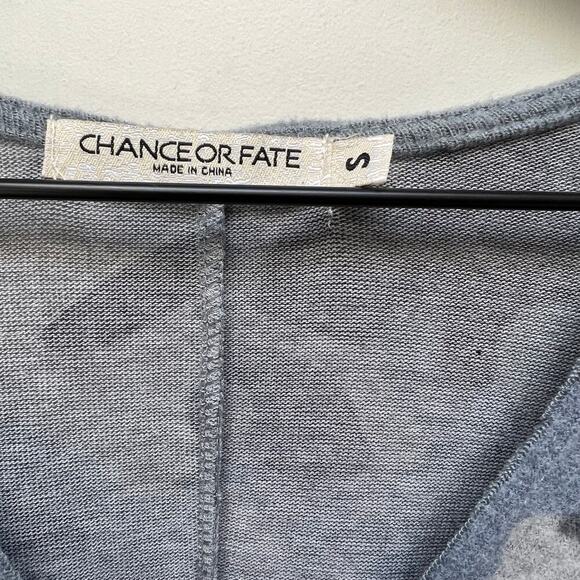 Chance Or Fate Blue Camo Lightweight Oversized Tunic Sweater Size S - Picture 3 of 6